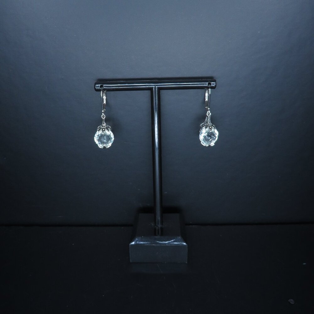 Designer Dk Sterling Silver Statement Earrings - image 1
